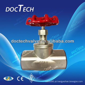 Venda quente rosca NPT/BSP/BSPT/thread inox globo válvula CF8M/CF8 feitas na China 200WOG